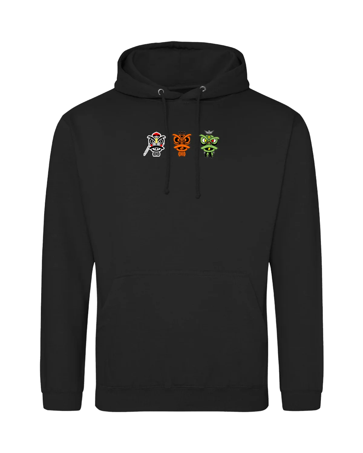 Spooky Lion Trio Hoodie in Black